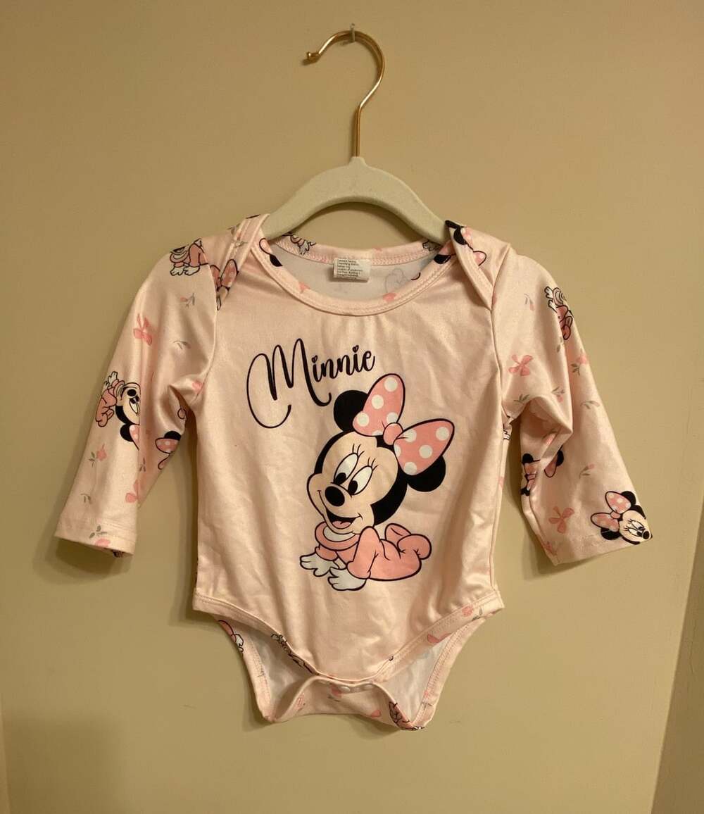 Disney Baby Girls Pink Minnie Mouse Bodysuit, Pants, and Headband Set